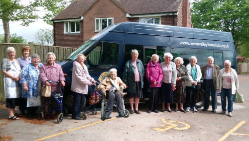 Deirdre and friends with the bus Deirdre and friends with the bus