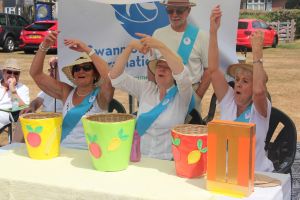 The human fruit machine at the 2018 fete